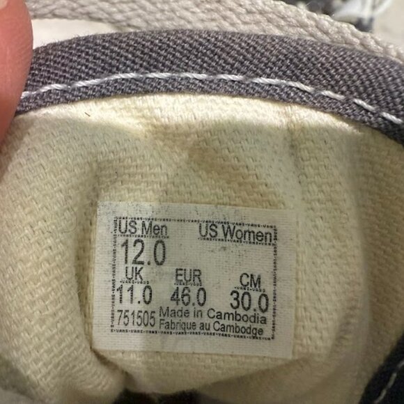 Vans Gray/White Old Skool Men's Low-Top Canvas Classic, Size 12 - Picture 2 of 10